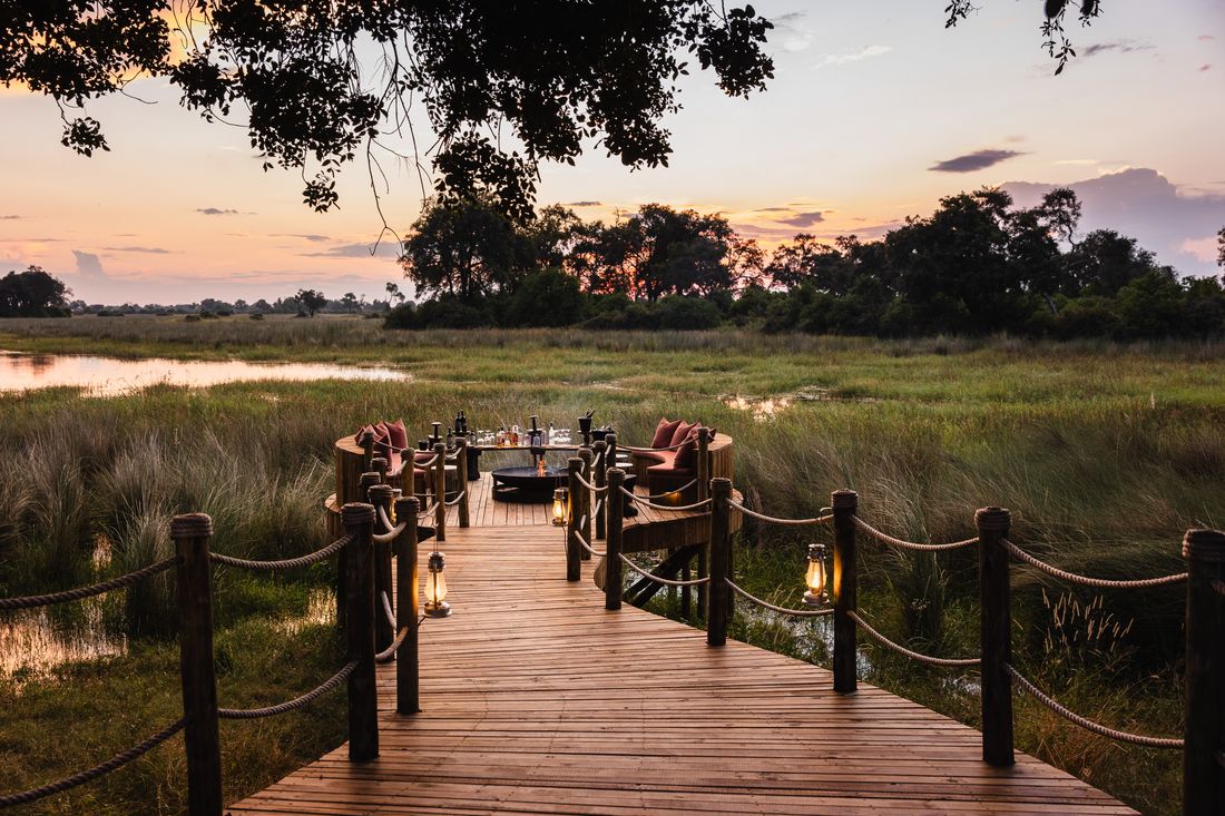 The jetty deck at North Island Okavango