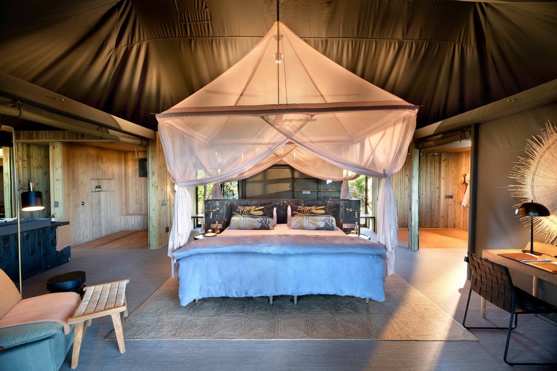 Suite interior at North Island Okavango